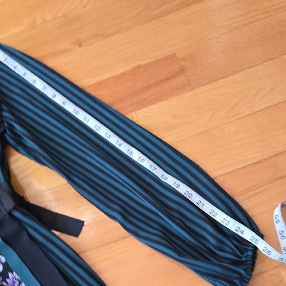 Eva Mendes for New York & Company Teal and Black Striped Dress - Picture 11 of 12